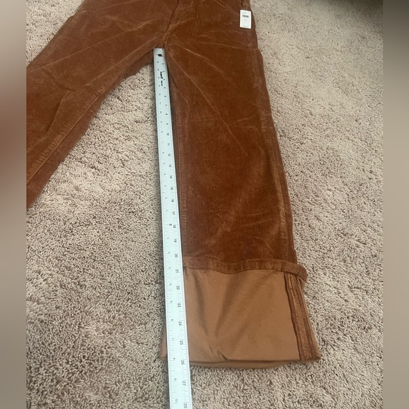 NWT new 28 Anthropologie pilcro Scotty cuffed high rise corduroy pants brown - Picture 14 of 17
